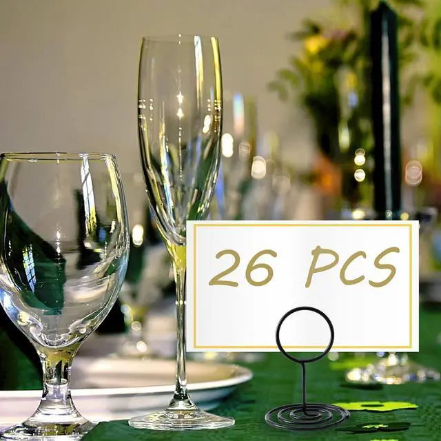 Alt view image 3 of 7 - Table Number Holders, 26PCS Place Card Holder, Photo Holder (2" Black)