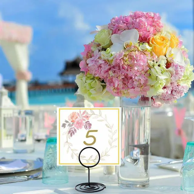 Alt view image 5 of 7 - Table Number Holders, 26PCS Place Card Holder, Photo Holder (2" Black)