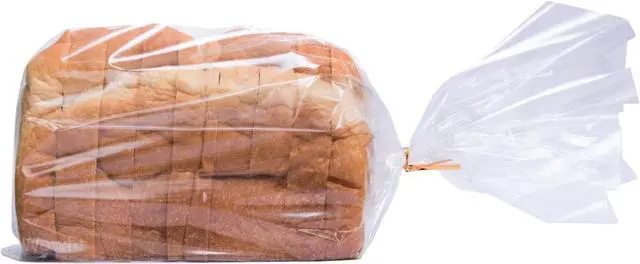 Main image of Wowfit 50 CT Large 8x4x18 Bread Bags for Homemade Bread, 50 Gold Twist Ties