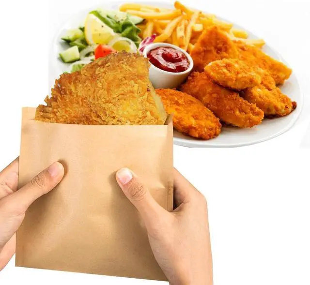 Alt view image 4 of 7 - Wax Paper Sandwich Bags, Grease Proof, 100 Pack, 6.69"x5.9"
