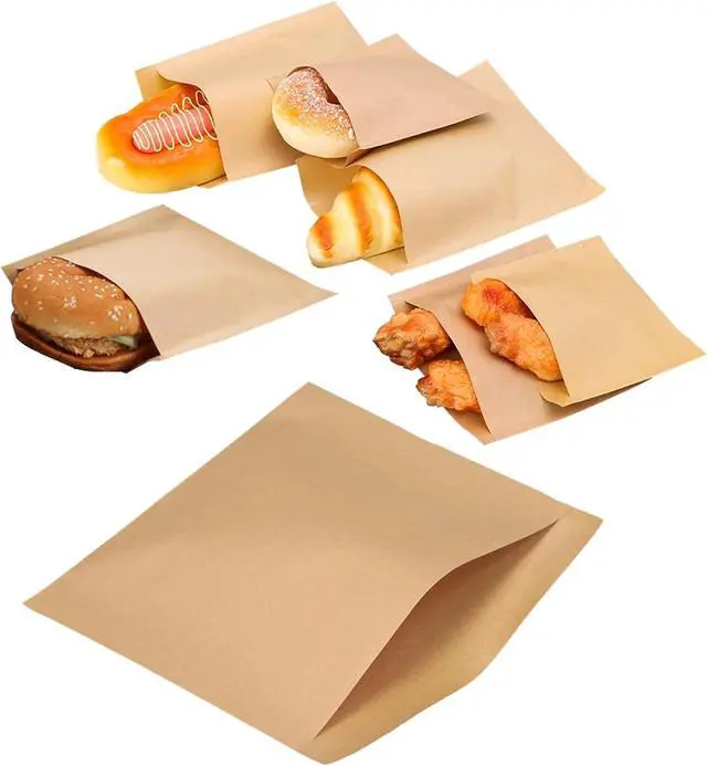 Alt view image 5 of 7 - Wax Paper Sandwich Bags, Grease Proof, 100 Pack, 6.69"x5.9"