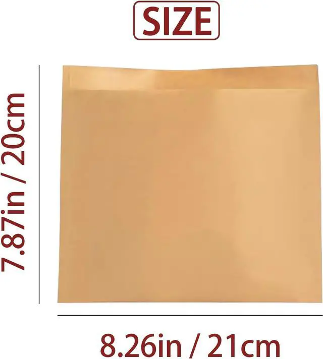 Alt view image 2 of 6 - Wax Paper Sandwich Bags, Grease Proof, 100 Pack, 8.26"x7.87"