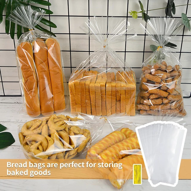 Alt view image 7 of 7 - Bread Bags,60 Pack Plastic Bread Bags for Homemade Bread,Bread Loaf Bags