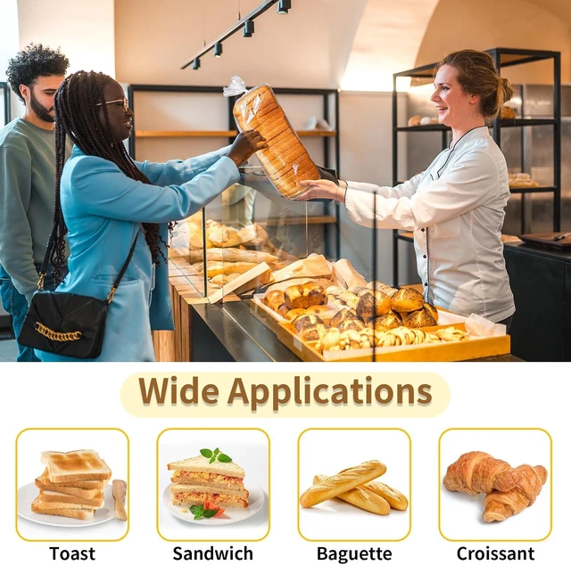 Alt view image 6 of 7 - Bread Bags,60 Pack Plastic Bread Bags for Homemade Bread,Bread Loaf Bags