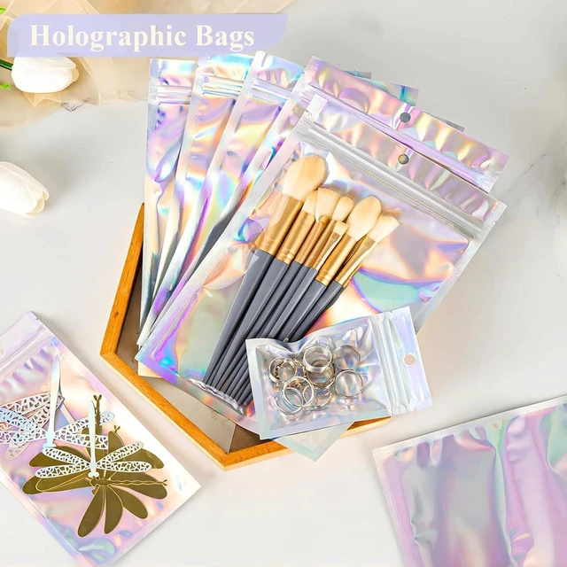 Alt view image 7 of 7 - 50Pcs Holographic Packaging Bags,6x9 inch Resealable Smell Proof Bags