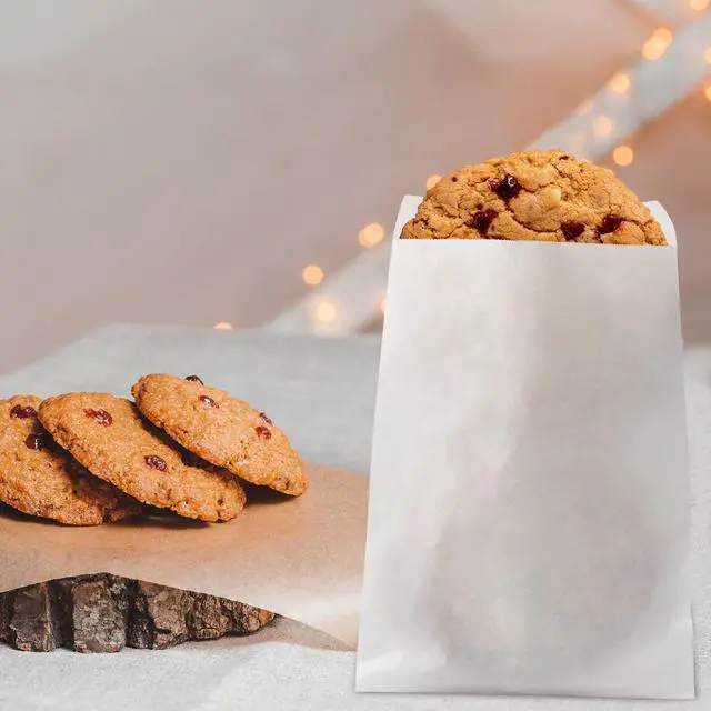 Alt view image 4 of 7 - Wax Paper Bags, Glassine Bags 5x7 Inches, 100 Pcs White Paper Cookie Sleeves for Treat