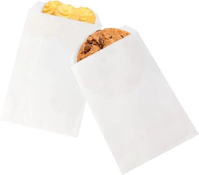 Alt view image 3 of 7 - Wax Paper Bags, Glassine Bags 5x7 Inches, 100 Pcs White Paper Cookie Sleeves for Treat