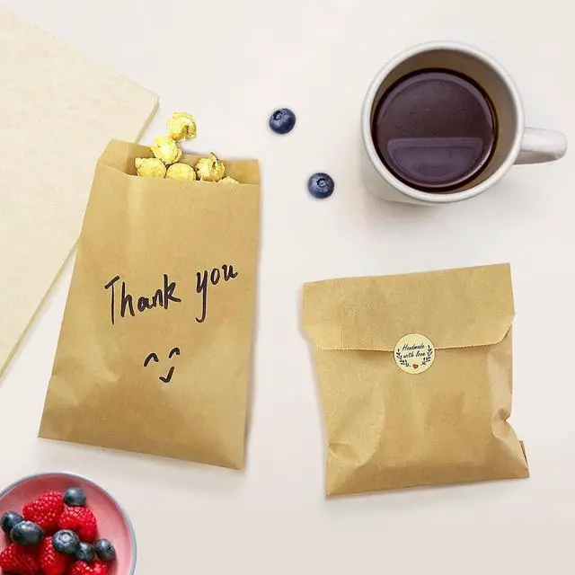 Alt view image 4 of 7 - LazyMe Brown Wax Paper Bags Glassine Bags 5x7 Inch 100 Pcs