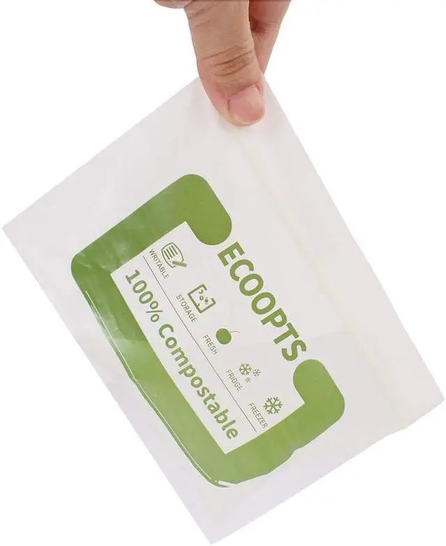 Alt view image 3 of 6 - 100% Compostable Snack Zip Bag | ECO-Friendly Small Storage Bags | Freezer Bag | Plant-Based BPA-free | Seal well for Cookie, Chips and Snack (1, Small)