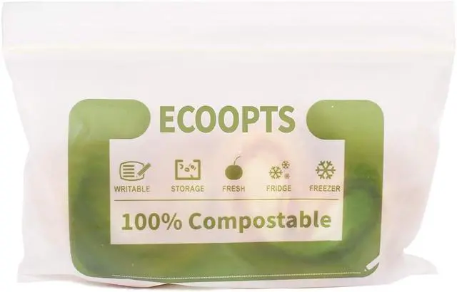 Alt view image 5 of 6 - 100% Compostable Snack Zip Bag | ECO-Friendly Small Storage Bags | Freezer Bag | Plant-Based BPA-free | Seal well for Cookie, Chips and Snack (1, Small)