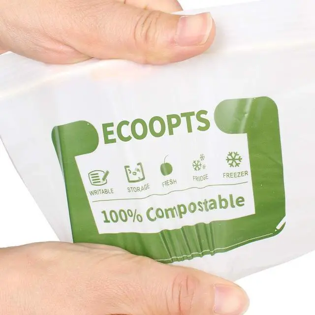 Alt view image 6 of 6 - 100% Compostable Snack Zip Bag | ECO-Friendly Small Storage Bags | Freezer Bag | Plant-Based BPA-free | Seal well for Cookie, Chips and Snack (1, Small)