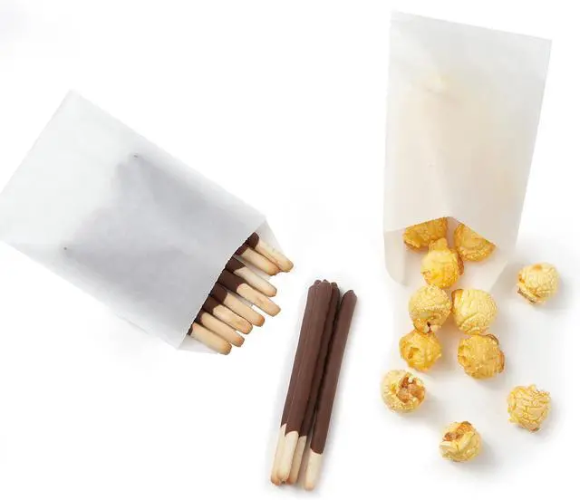 Alt view image 4 of 4 - Volanic 100PCS 4X6 Inch Semi-Transparent Glassine Waxed Paper Treat Bags for Party Favor Bakery Cookies Sandwich Soap Packing