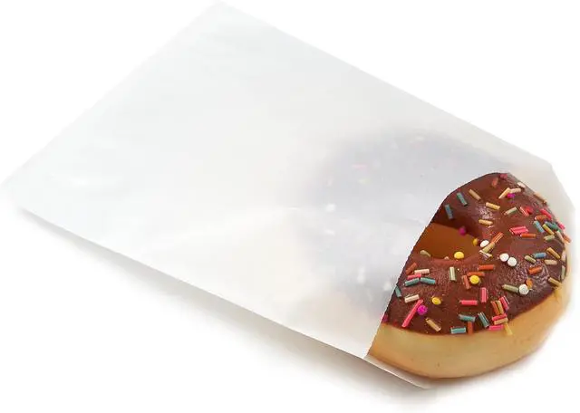Main image of Volanic 100PCS 6X8 Inch Semi-Transparent Glassine Waxed Paper Treat Bags Party Favor Bag for Bakery Cookies Sandwich Soap Packing