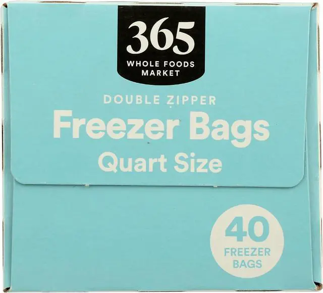 Alt view image 5 of 6 - 365 by Whole Foods Market, Quart Size Freezer Bags, Double Zipper, 40 Count