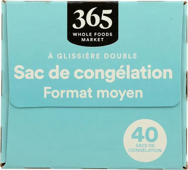 Alt view image 4 of 6 - 365 by Whole Foods Market, Quart Size Freezer Bags, Double Zipper, 40 Count