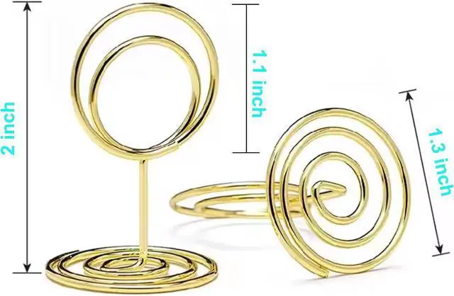 Alt view image 2 of 6 - warmtree 26 Pieces Gold Table Number Holders - Place Card Holders & Table Number Stands for Wedding Decor, Centerpieces for Tables, Multi-Use Card Holders for Parties/Birthdays/Restaurants