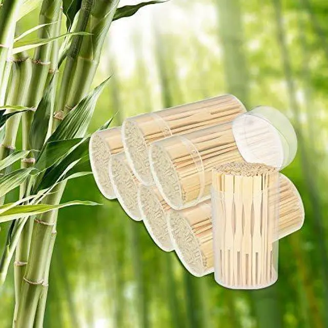 Alt view image 6 of 6 - Jovitec 220 Pcs Mini Bamboo Forks 3.5 Inch Appetizer Cocktail Forks Bulk disposable Wood Toothpicks Double Prong Charcuterie Picks for Birthday Party Wedding Food Fruit Supply