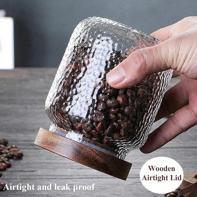 Alt view image 3 of 7 - Viovian 10 OZ Glass Jar with Lid Food Vintage Decorative Glass Storage Jars Coffee Nuts Canister Anti-Slip Kitchen Container for Sugar Candy Cookie Spice Tea 300ML