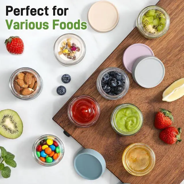 Alt view image 5 of 7 - NETANY 2oz Glass Salad Dressing Containers, 6-Pack Small Sauce Containers with Lids and Mini Condiment Cups Containers,To Go Glass Jars for Meal Prep Lunch box
