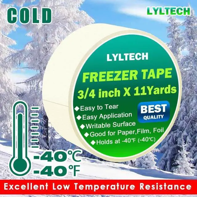 Alt view image 4 of 7 - LYLTECH 48 Yards Freezer Tape 3 Rolls x 3/4in x16yd -1.5in Core