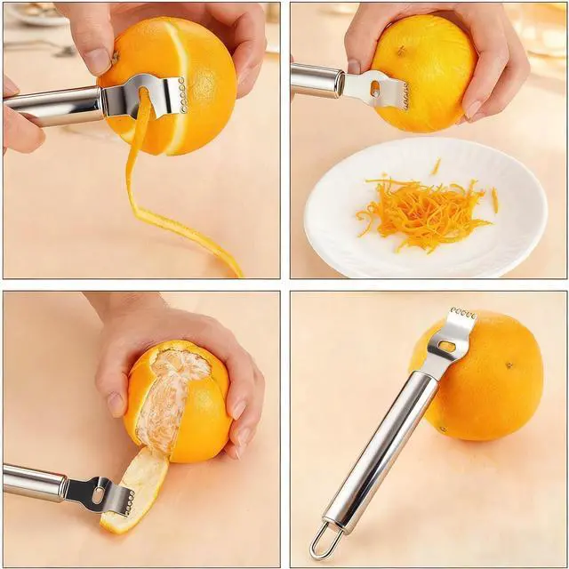 Alt view image 7 of 7 - Cheese Grater Lemon Zester Grater with Handle Kitchen Grater Set of 5 Stainless Steel for Cheese Spices Ginger Garlic Chocolate Vegetable Fruit