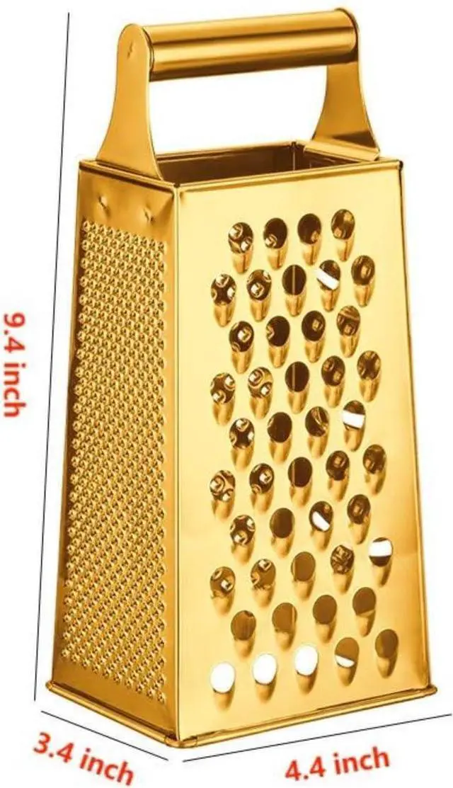 Alt view image 2 of 6 - Stainless Steel 4 Sides Multifunctional Grater Slicer with Handle