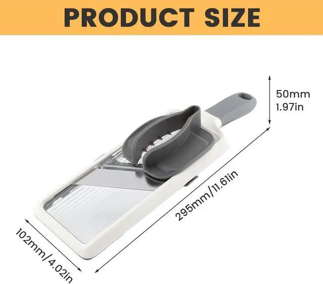 Alt view image 2 of 6 - Multi Handheld Mandoline Slicer with Adjustable Stainless Steel Blade - Vegetable Grater Cucumber Slicer - Cheese Grater