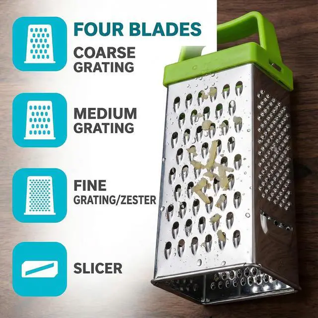 Alt view image 2 of 6 - 3Pcs Mini Box Grater Set - Stainless Steel Cheese Graters for Kitchen Slicing Cheese, Ginger, and Vegetables - Small Size, Multipurpose Graters with 4 Sides - Ideal for Home Cooking