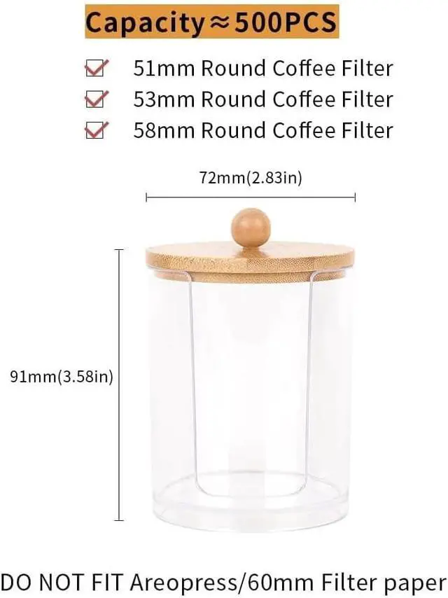 Alt view image 2 of 7 - watchget Espresso Paper Filter Holder with Lid