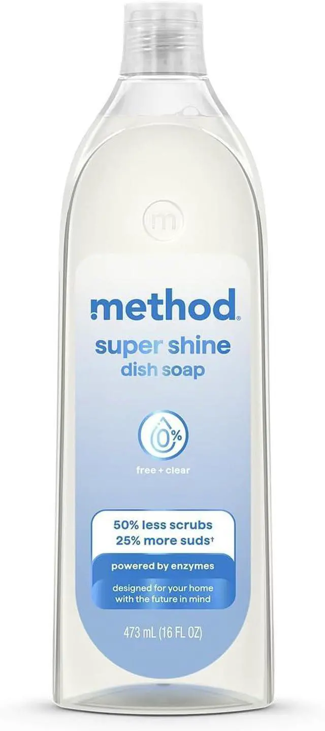 Main image of method Super Shine Liquid Dish Soap, Free + Clear, Unscented, 16 fl oz
