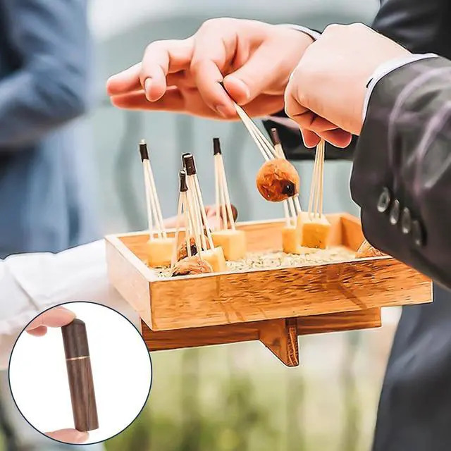 Alt view image 5 of 7 - 3pack Toothpick Holder Portable Wood Toothpick Case Waterproof Handmade Craft Toothpick Pocket Box Mini Toothpick Box for Storage Needle Toothpick Pill Bead Ear Pick Cotton Swab and Other Small Object