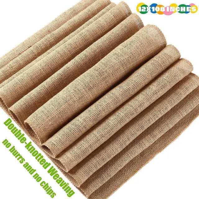 Alt view image 4 of 7 - Burlap Table Runners - Natural and Eco-Friendly Versatile Premium Jute Fabric Rolls -12x108Inches(1 Roll) Decor for Weddings,Partie,Events and Home-Rustic Style Tablecloth-DIY Crafts