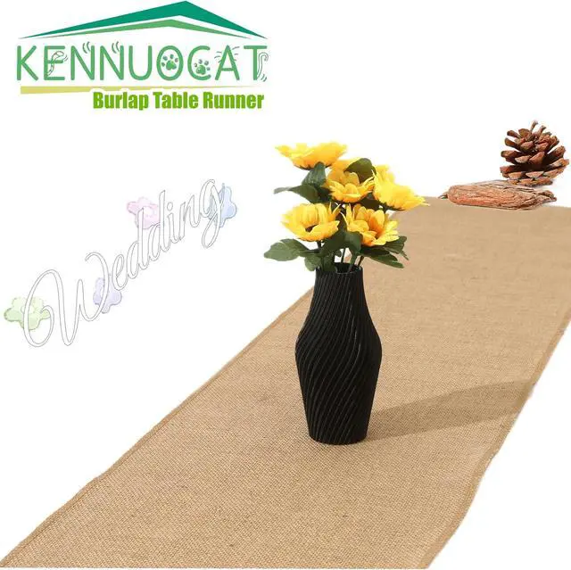 Alt view image 7 of 7 - Burlap Table Runners - Natural and Eco-Friendly Versatile Premium Jute Fabric Rolls -12x108Inches(1 Roll) Decor for Weddings,Partie,Events and Home-Rustic Style Tablecloth-DIY Crafts
