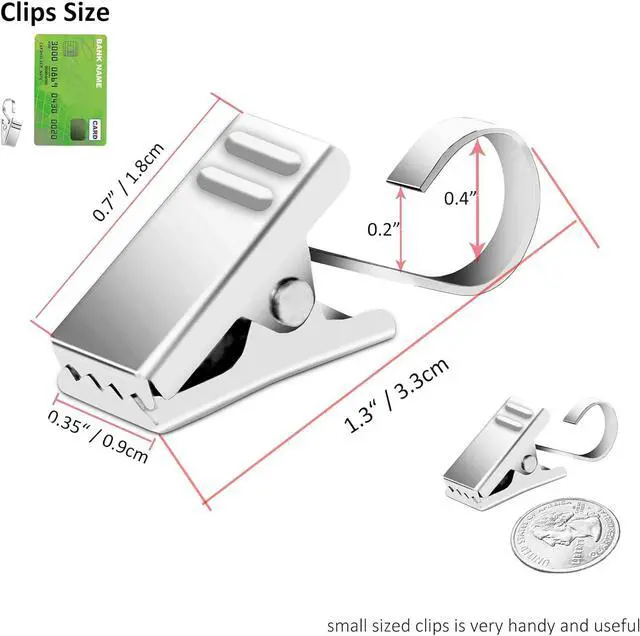 Alt view image 2 of 7 - BIHRTC Pack of 50 Curtain Clips Stainless Steel with Hooks Lights Hanger