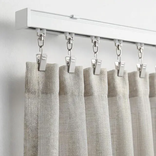 Alt view image 6 of 7 - BIHRTC Pack of 50 Curtain Clips Stainless Steel with Hooks Lights Hanger