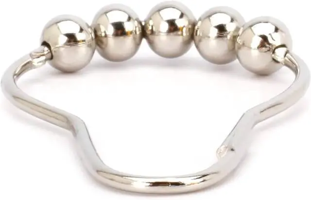 Alt view image 7 of 7 - 2lbDepot Shower Curtain Rings Hooks - Polished Nickel Finish - Premium 18/8 Stainless Steel - Locking Rings with Easy-Glide Rollers - Five Finishes Available - Set of 12 for Shower Rods