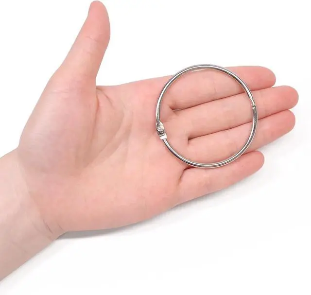 Alt view image 2 of 7 - Coideal Metal Shower Curtain Rings - 20 Pack 2 Inch Large Silver Round Loop for Hanging Drapes, Easy Open and Close (50 mm)