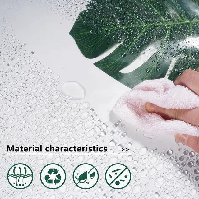Alt view image 2 of 7 - AooHome Extra Long Clear Plastic Shower Curtain Liner, 72x84 Premium Light Weight EVA Bathroom Shower Liner with Rustproof Metal Grommets and 5 Magnets for Shower Stall, Bathtubs(No Hooks)