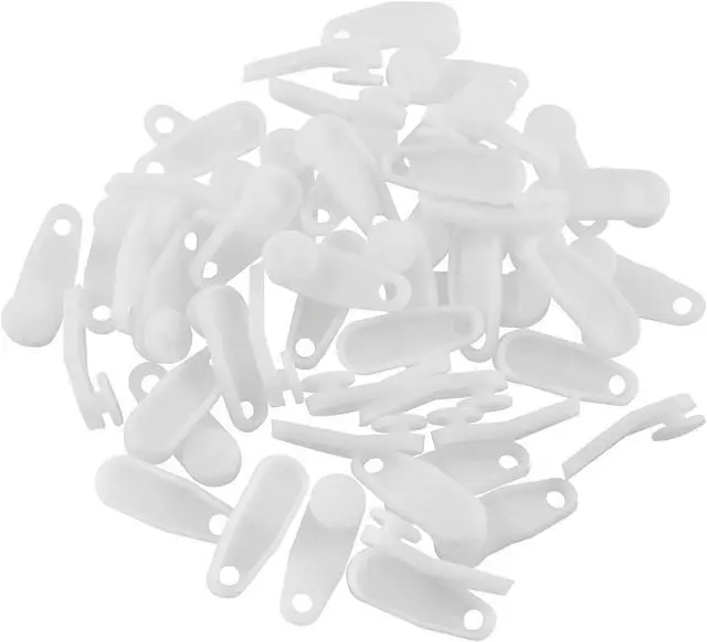 Alt view image 3 of 5 - 50PCS Cross-bar Slide Rail Replacement Parts Traverse Rod Slides Replacement Plastic Snap-in Traversing Slides Curtain Rod Carrier Slidesfor Window Door Shower Curtain