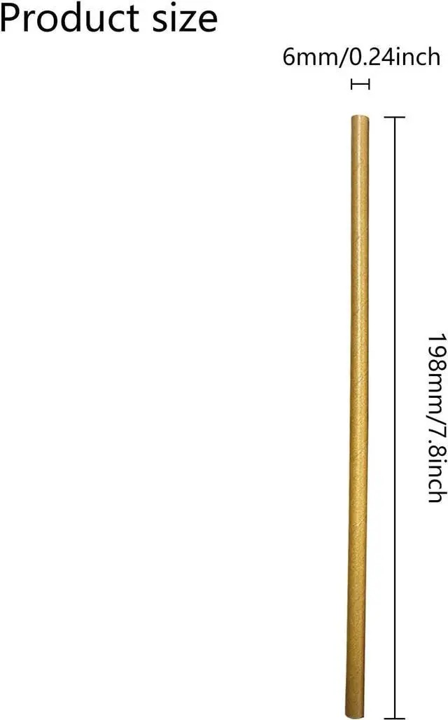 Alt view image 2 of 7 - GDMINLO 100 Pack Kraft Paper Straws Biodegradable co-Friendly Drinking Bulk for Party Supplies, Bridal/Baby Shower, Birthday, Mixed Drinks, Weddings, Restaurant, Food Service