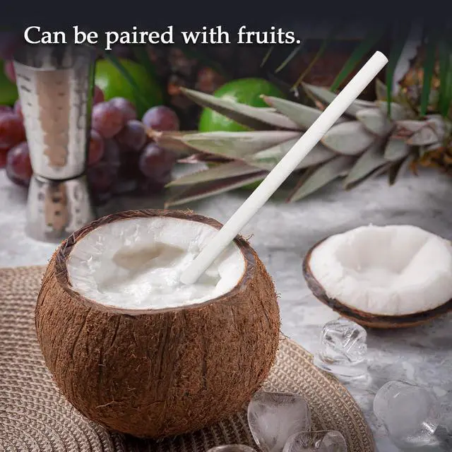 Alt view image 6 of 7 - 100 Pack Paper Straws White Biodegradable co-Friendly Drinking Bulk for Party Supplies, Bridal/Baby Shower, Birthday, Mixed Drinks, Weddings, Restaurant, Food Service, Drink Stirrer