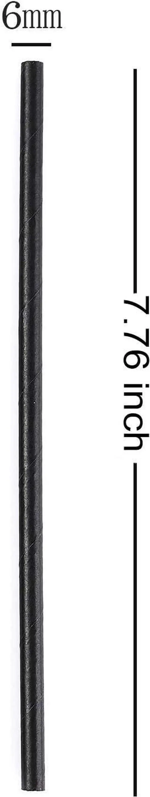 Alt view image 2 of 7 - GDMINLO 100 Pack Paper Straws Black Eco-Friendly Drinking Biodegradable for Party Supplies, Bridal/Baby Shower, Birthday, Mixed Drinks, Weddings, Restaurant, Food Service