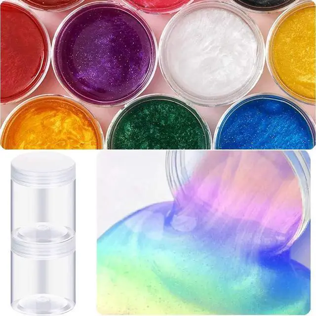 Alt view image 4 of 7 - 20 Pack 4oz/120ml Round Plastic Jars with Lids Empty Clear Slime Containers