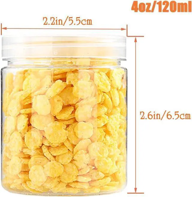 Alt view image 2 of 7 - 20 Pack 4oz/120ml Round Plastic Jars with Lids Empty Clear Slime Containers