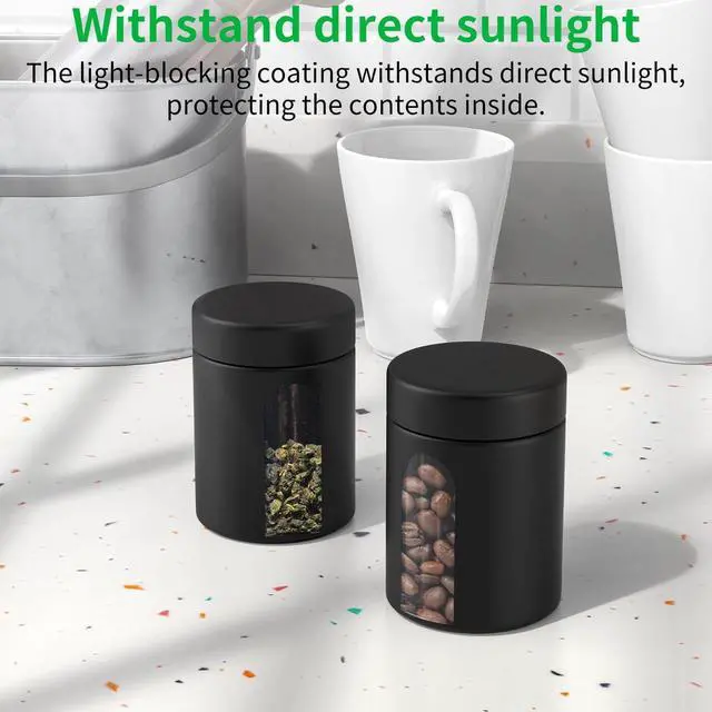 Alt view image 5 of 6 - Urekt Glass Storage Jar (4 oz), 2 Pack Premium Food Grade Visual Container with Child Resistant Cap, Small Waterproof Bottle Multipurpose Container for Coffee Beans Nuts Teas Spices(120ml)