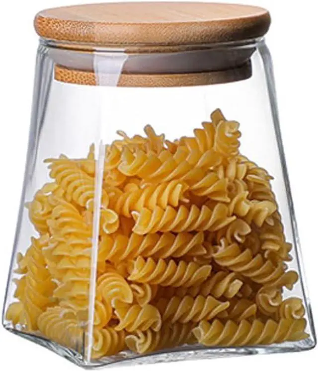 Main image of Glass Jars with Lids, Candy Jar with Lid, Coffee jar for Counter, Jar with Airtight Lids, Clear Glass Jar for Candy, Tea, Coffee Bean, Sugar, Spices, Apothecary etc (12oz/350ml)