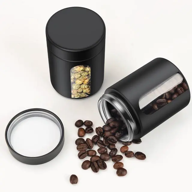 Alt view image 6 of 6 - Urekt Glass Storage Jar (4 oz), 2 Pack Premium Food Grade Visual Container with Child Resistant Cap, Small Waterproof Bottle Multipurpose Container for Coffee Beans Nuts Teas Spices(120ml)