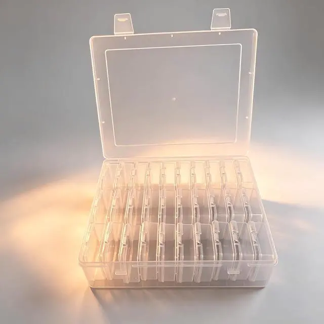 Alt view image 3 of 7 - 30Pcs Bead Organizer, Clear Plastic Cases for Pearl Bracelets and Small Accessories (2.17 x 2.17x0.79 inches)