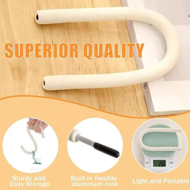 Alt view image 3 of 7 - OULIGET Multifunctional Bendable Hanging Hooks,Flexible S Hook Hanger for Garage, Closet, Kitchen and Plants,Reusable Twist Wire Ties Soft Rod for Cupboard Lock and Phone Stand,2 Pieces