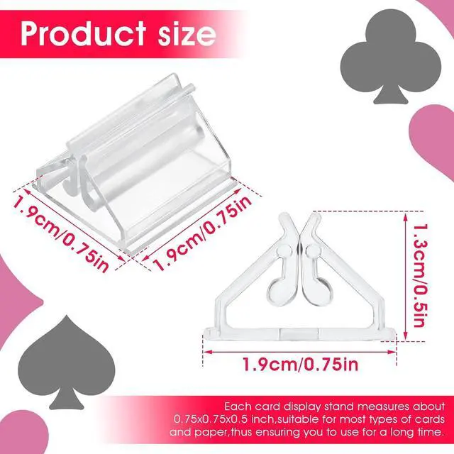 Alt view image 3 of 7 - 24 PCS Plastis Place Card Holders, Small Wedding Table Place Cards Holder Acrylic Table Sign Stands for Wedding Cards, Photos,Memos,Pictures Display (0.75×0.75 in)